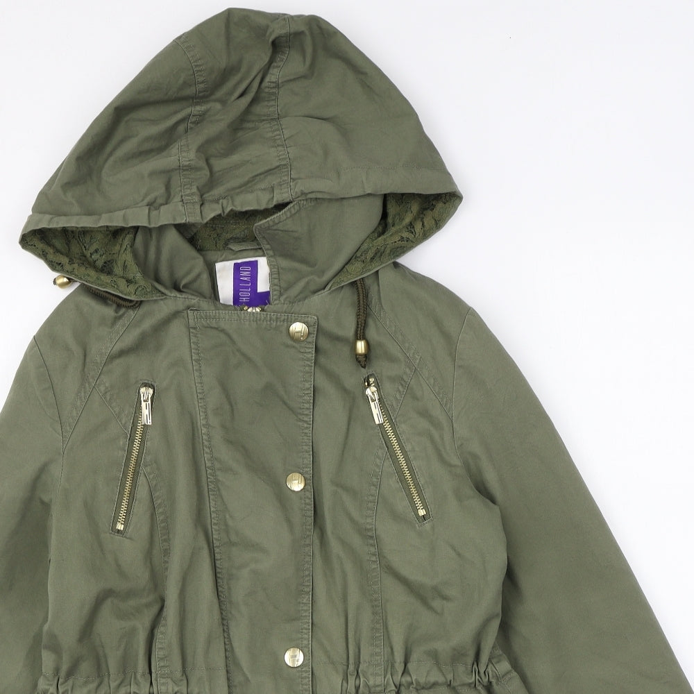 Henry Holland Womens Green Jacket Coat Size 10 Zip