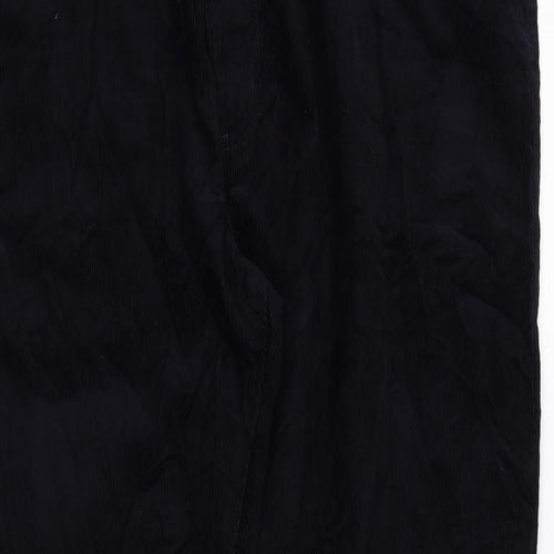 Marks and Spencer Mens Blue Cotton Trousers Size 38 in L27 in Regular Zip