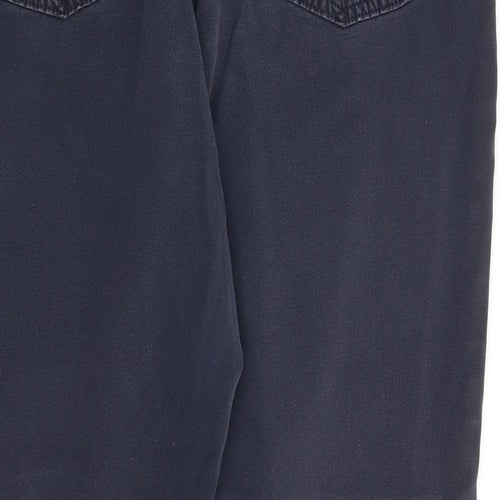 Marks and Spencer Womens Blue Cotton Straight Jeans Size 34 in L28 in Regular Zip