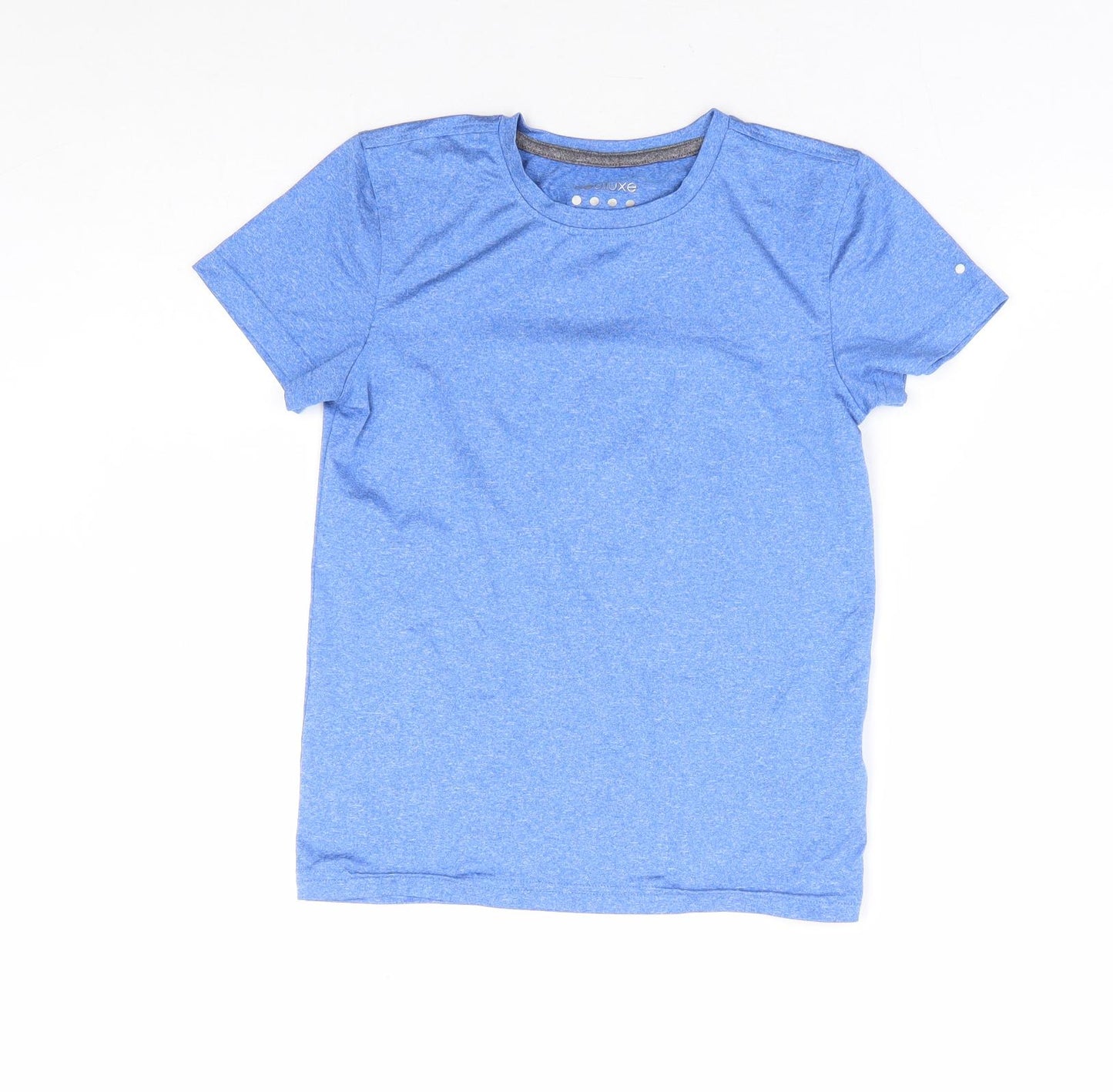 Matalan Boys Blue Polyester Basic T-Shirt Size 8-9 Years Round Neck Pullover - Activewear