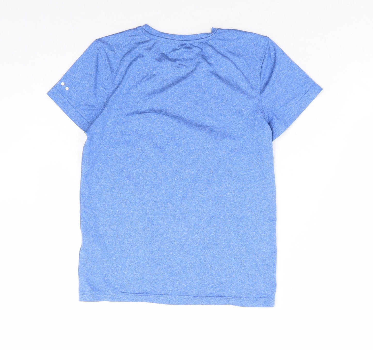 Matalan Boys Blue Polyester Basic T-Shirt Size 8-9 Years Round Neck Pullover - Activewear
