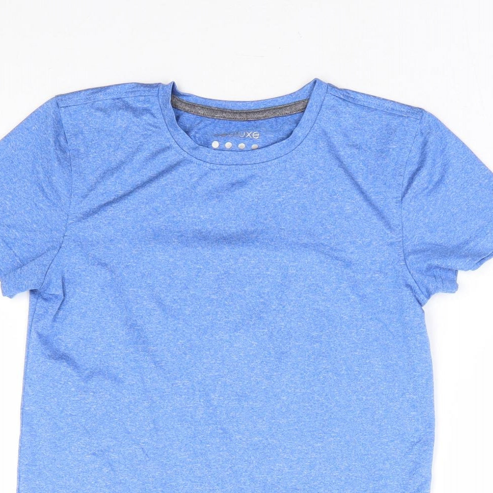 Matalan Boys Blue Polyester Basic T-Shirt Size 8-9 Years Round Neck Pullover - Activewear
