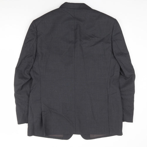 L'Abito Uomo Mens Grey Polyester Jacket Suit Jacket Size 46