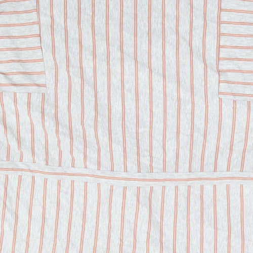 Principles Womens Grey Striped Polyester Basic Blouse Size 18 Round Neck - Batwing