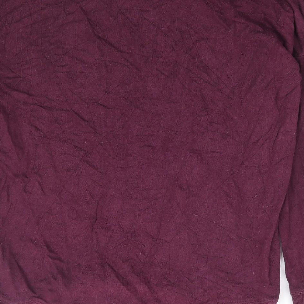 New Look Womens Purple Cotton Pullover Sweatshirt Size 10 Pullover - Harry Potter Hogwarts