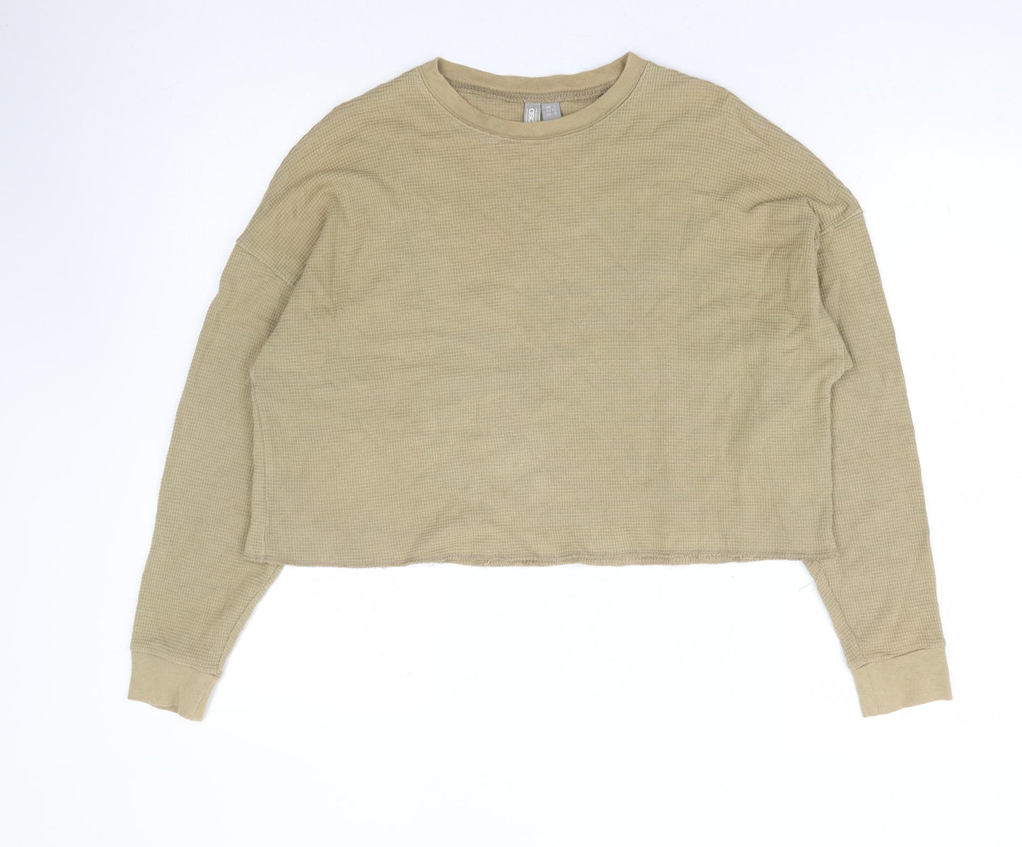 ASOS Womens Green 100% Cotton Pullover Sweatshirt Size 6 Pullover - Cropped