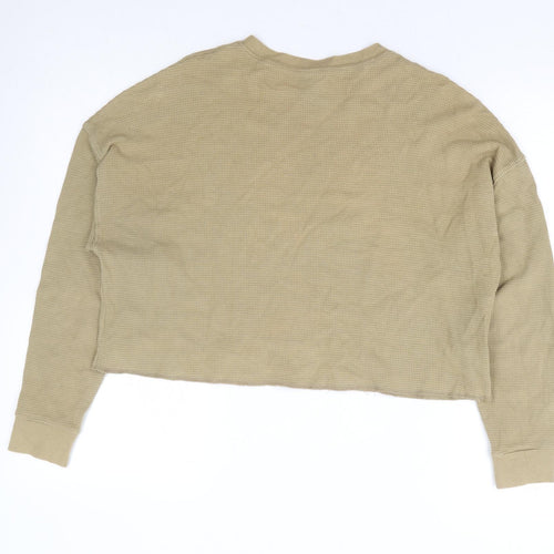 ASOS Womens Green 100% Cotton Pullover Sweatshirt Size 6 Pullover - Cropped