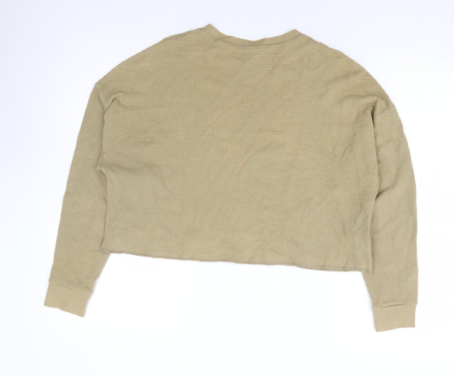 ASOS Womens Green 100% Cotton Pullover Sweatshirt Size 6 Pullover - Cropped