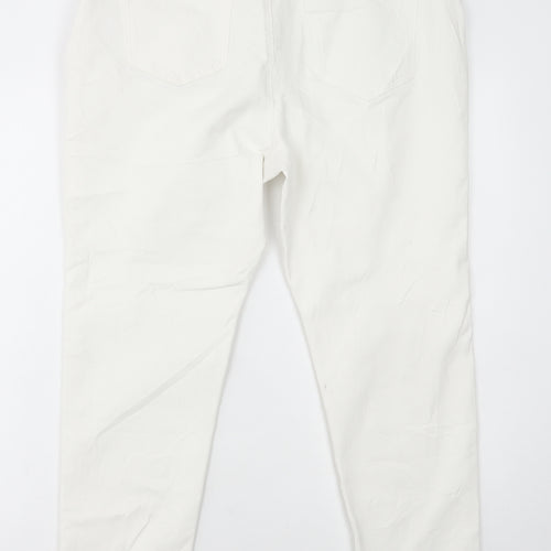 Marks and Spencer Womens White Cotton Skinny Jeans Size 38 L27 in Regular Button
