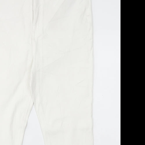 Marks and Spencer Womens White Cotton Skinny Jeans Size 38 L27 in Regular Button