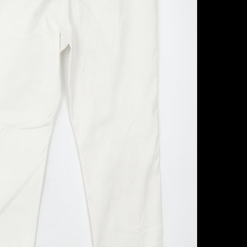 Marks and Spencer Womens White Cotton Skinny Jeans Size 38 L27 in Regular Button
