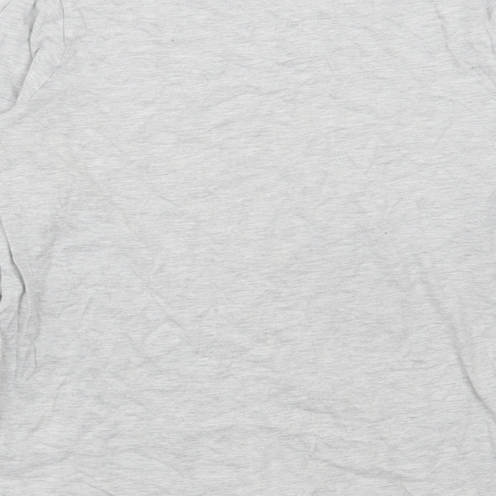 Primark Girls Grey Cotton Basic T-Shirt Size 11-12 Years Round Neck Pullover - What makes the world go around?