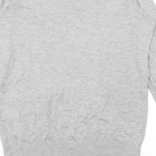 PEP&CO Womens Grey Scoop Neck Viscose Pullover Jumper Size 12