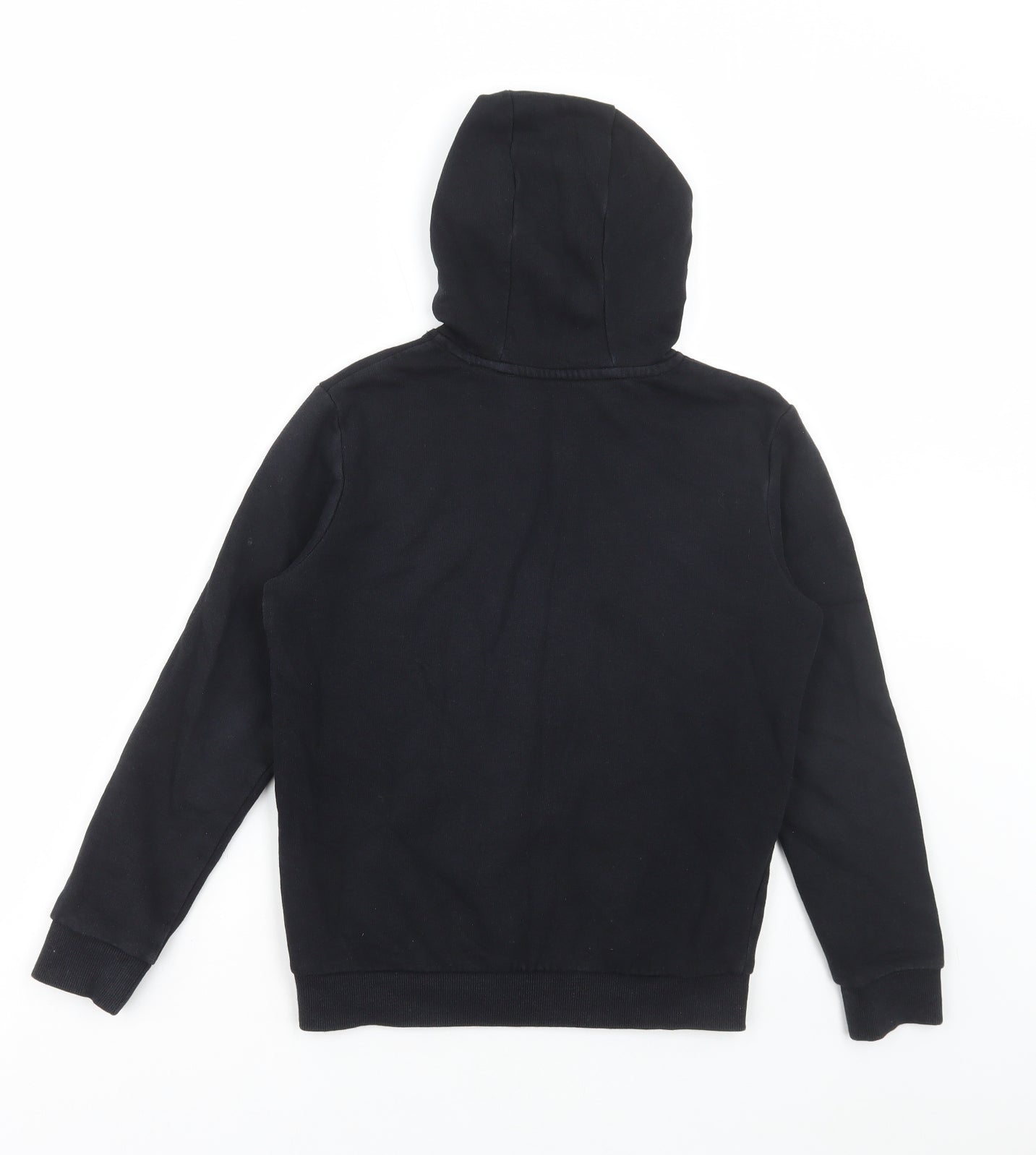George Boys Black Cotton Full Zip Hoodie Size 9-10 Years Zip