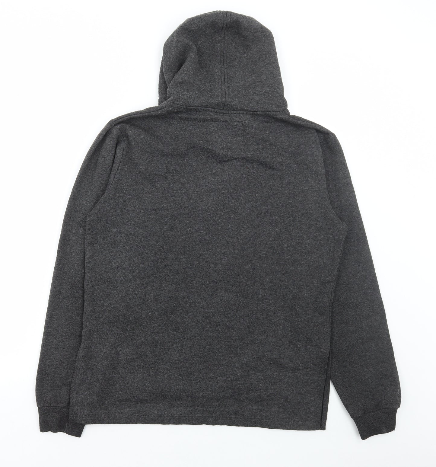 SikSilk Mens Grey Polyester Pullover Hoodie Size M