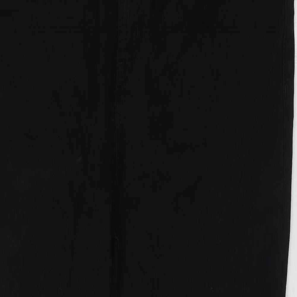 Marks and Spencer Womens Black Cotton Skinny Jeans Size 18 L26 in Regular Zip