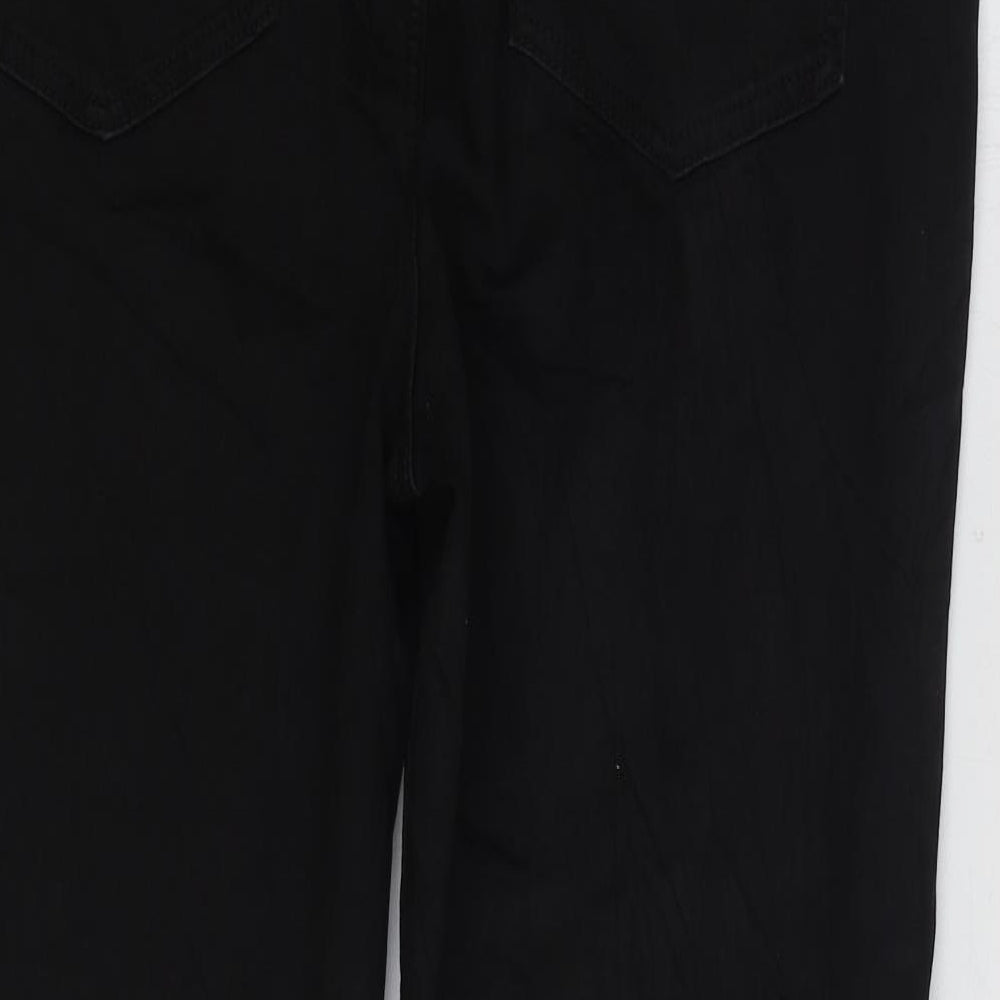 Marks and Spencer Womens Black Cotton Skinny Jeans Size 18 L26 in Regular Zip