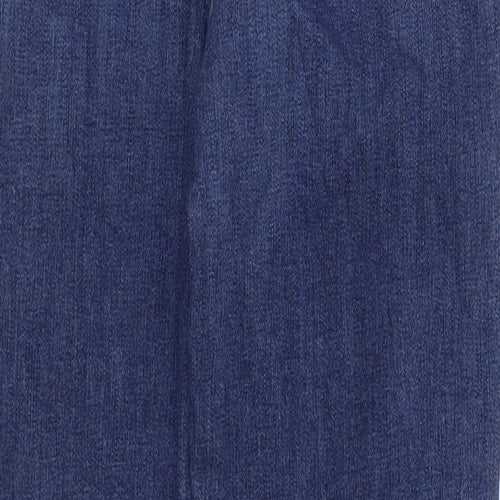Marks and Spencer Womens Blue Cotton Skinny Jeans Size 10 L28 in Regular Zip