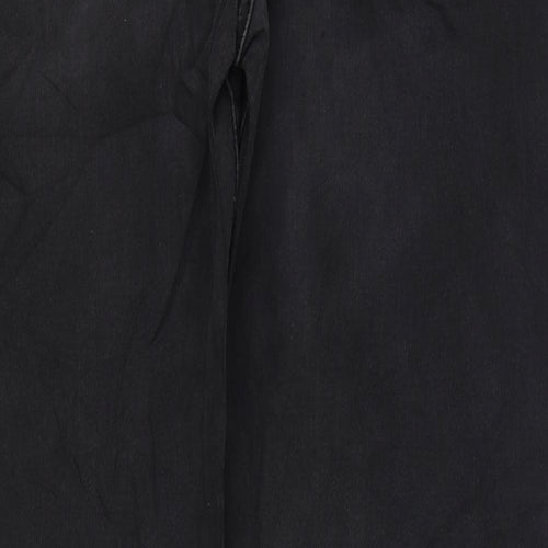Marks and Spencer Mens Black Cotton Straight Jeans Size 36 in L33 in Regular Zip