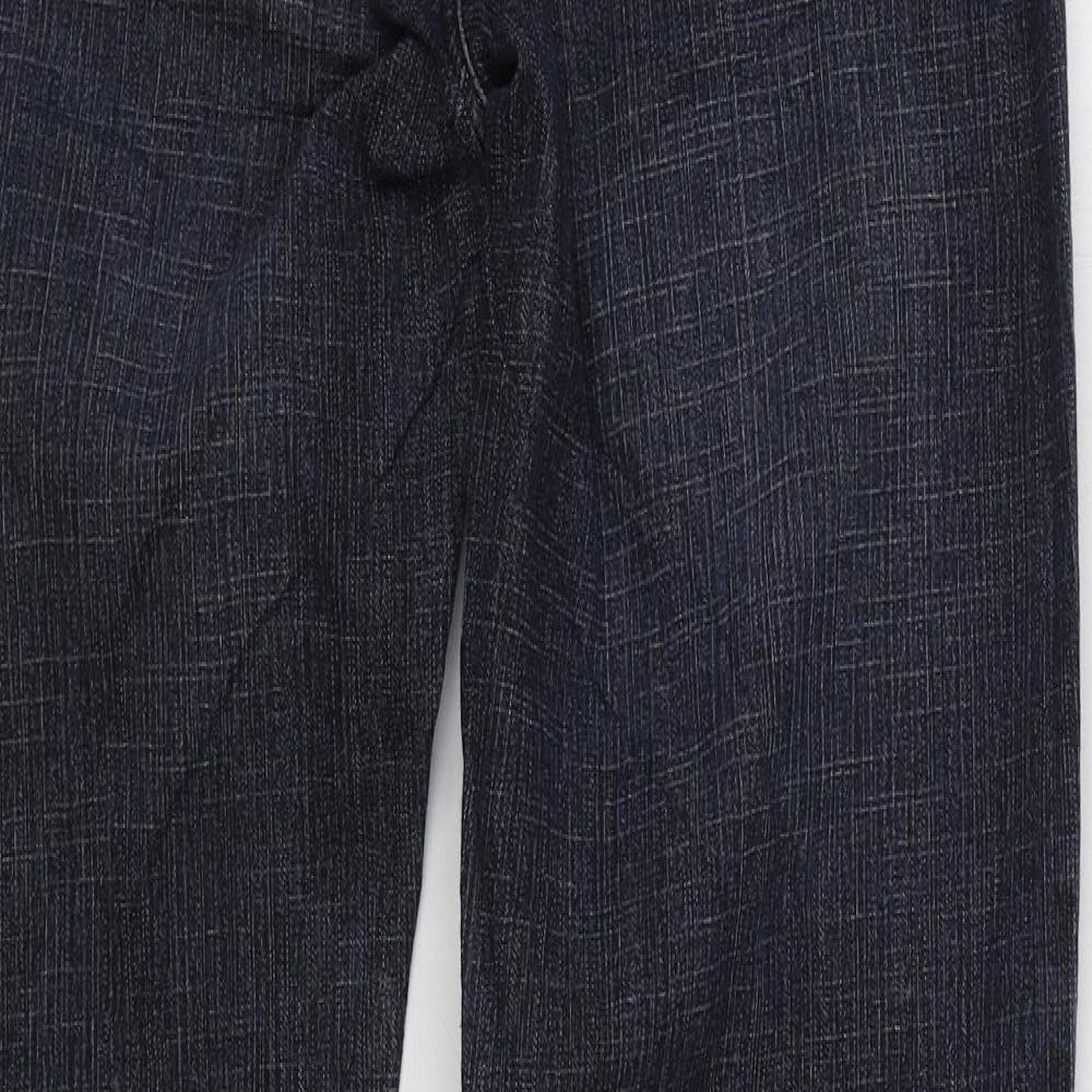 NEXT Womens Blue Cotton Bootcut Jeans Size 14 L31 in Regular Zip