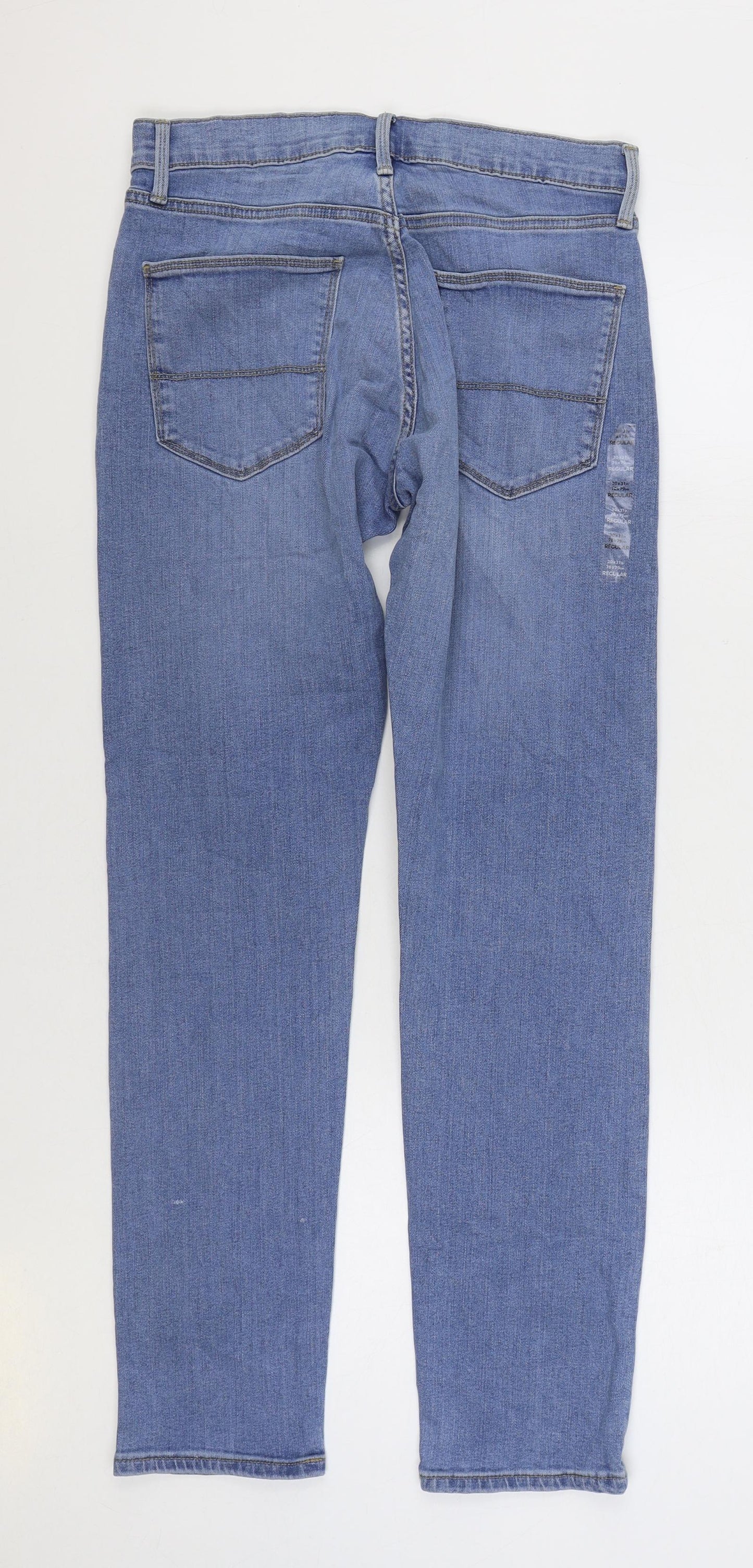 Marks and Spencer Womens Blue Cotton Skinny Jeans Size 30 in L31 in Regular Zip