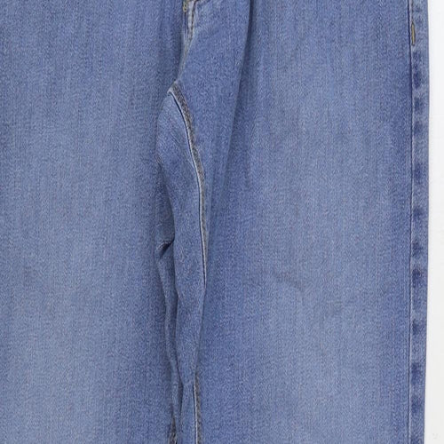 Marks and Spencer Womens Blue Cotton Skinny Jeans Size 30 in L31 in Regular Zip