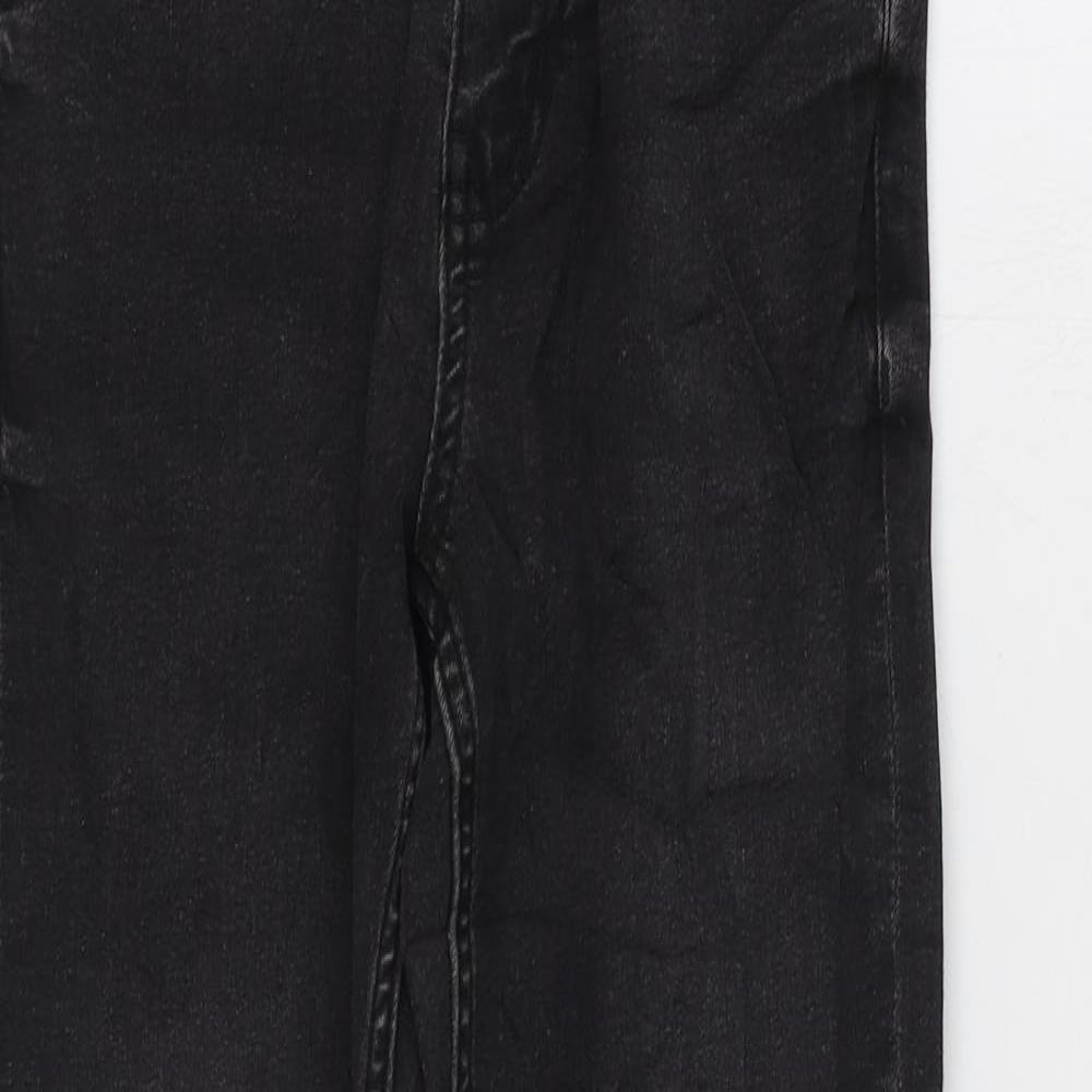 Marks and Spencer Womens Black Cotton Skinny Jeans Size 6 L25 in Regular Zip