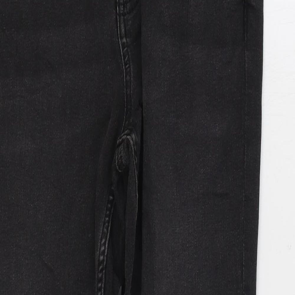 Marks and Spencer Womens Black Cotton Skinny Jeans Size 10 L27 in Regular Zip