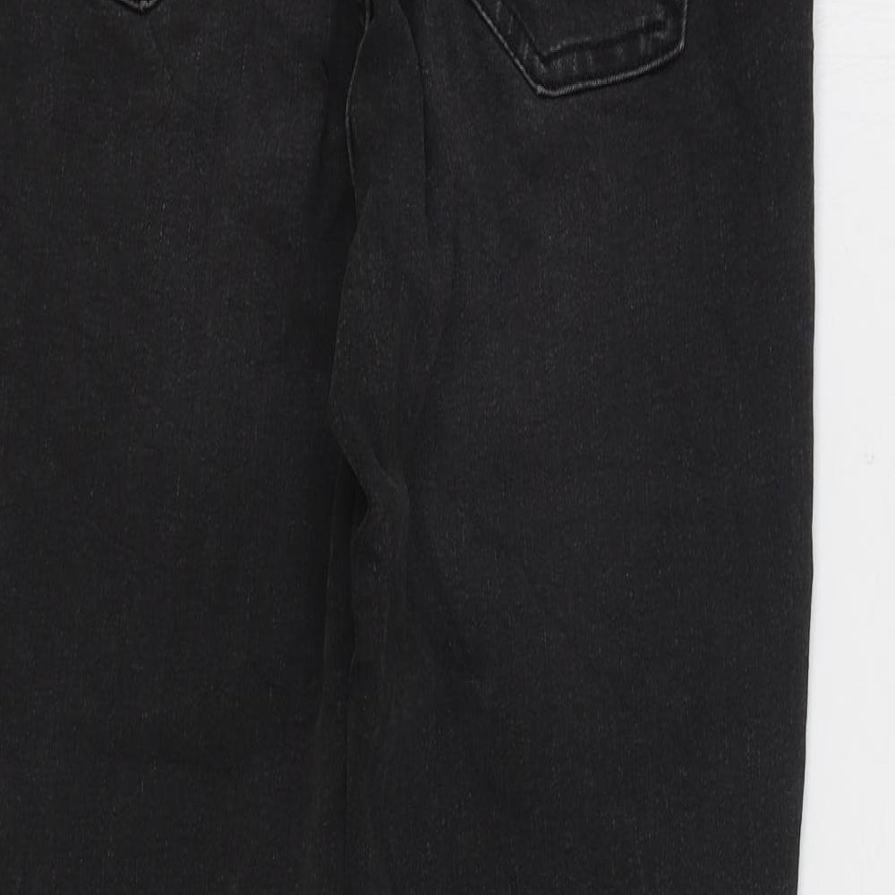 Marks and Spencer Womens Black Cotton Skinny Jeans Size 10 L27 in Regular Zip