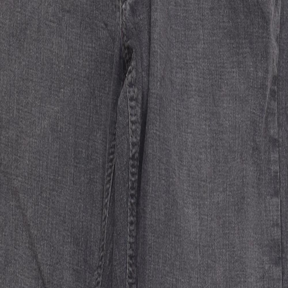 Urban Star Mens Grey Cotton Straight Jeans Size 34 in L32 in Regular Zip
