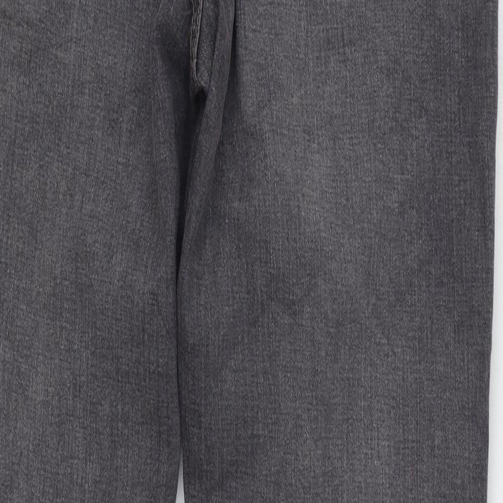 Urban Star Mens Grey Cotton Straight Jeans Size 34 in L32 in Regular Zip