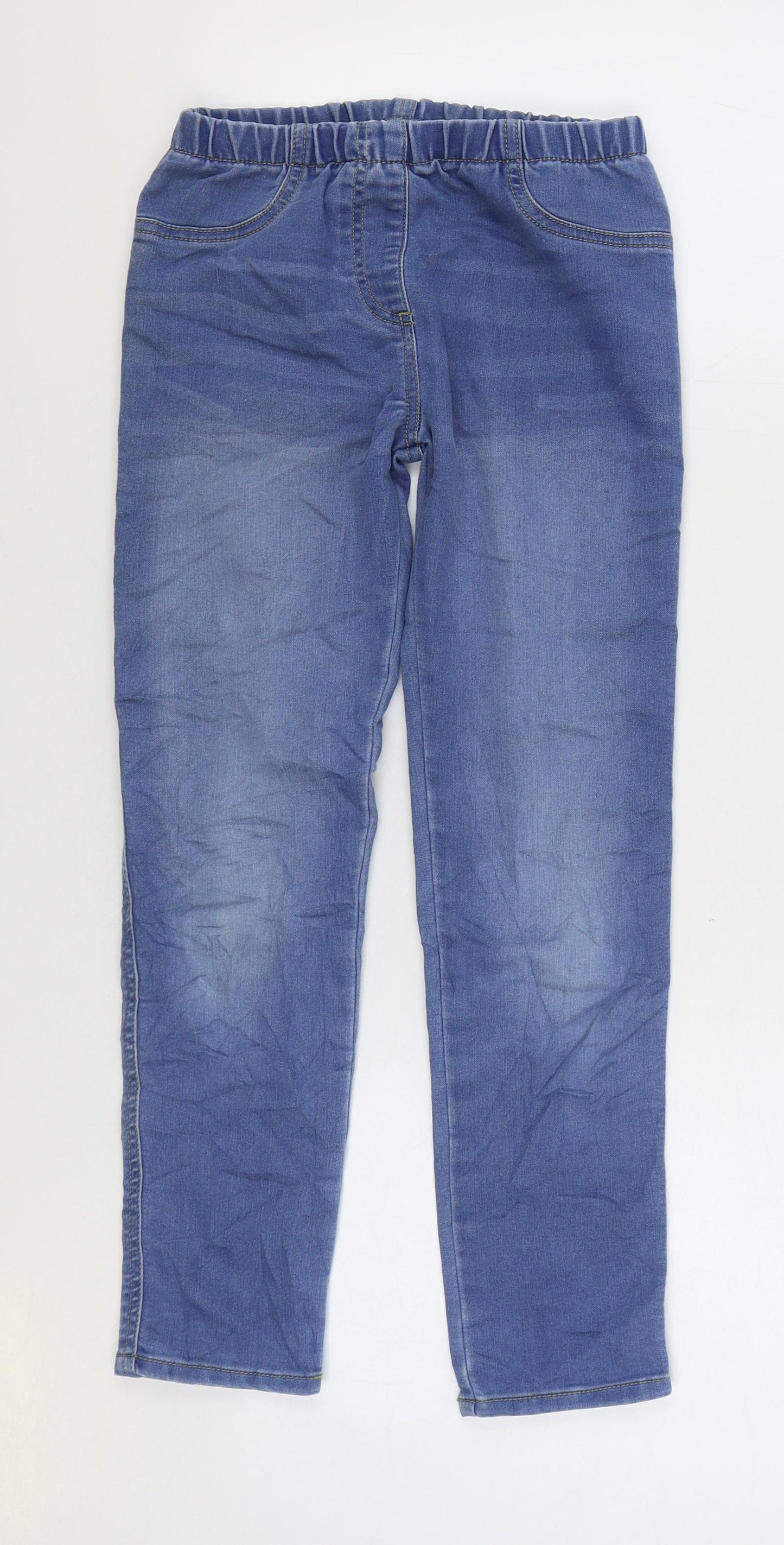 Nutmeg Girls Blue Cotton Jegging Jeans Size 8-9 Years Regular Pullover