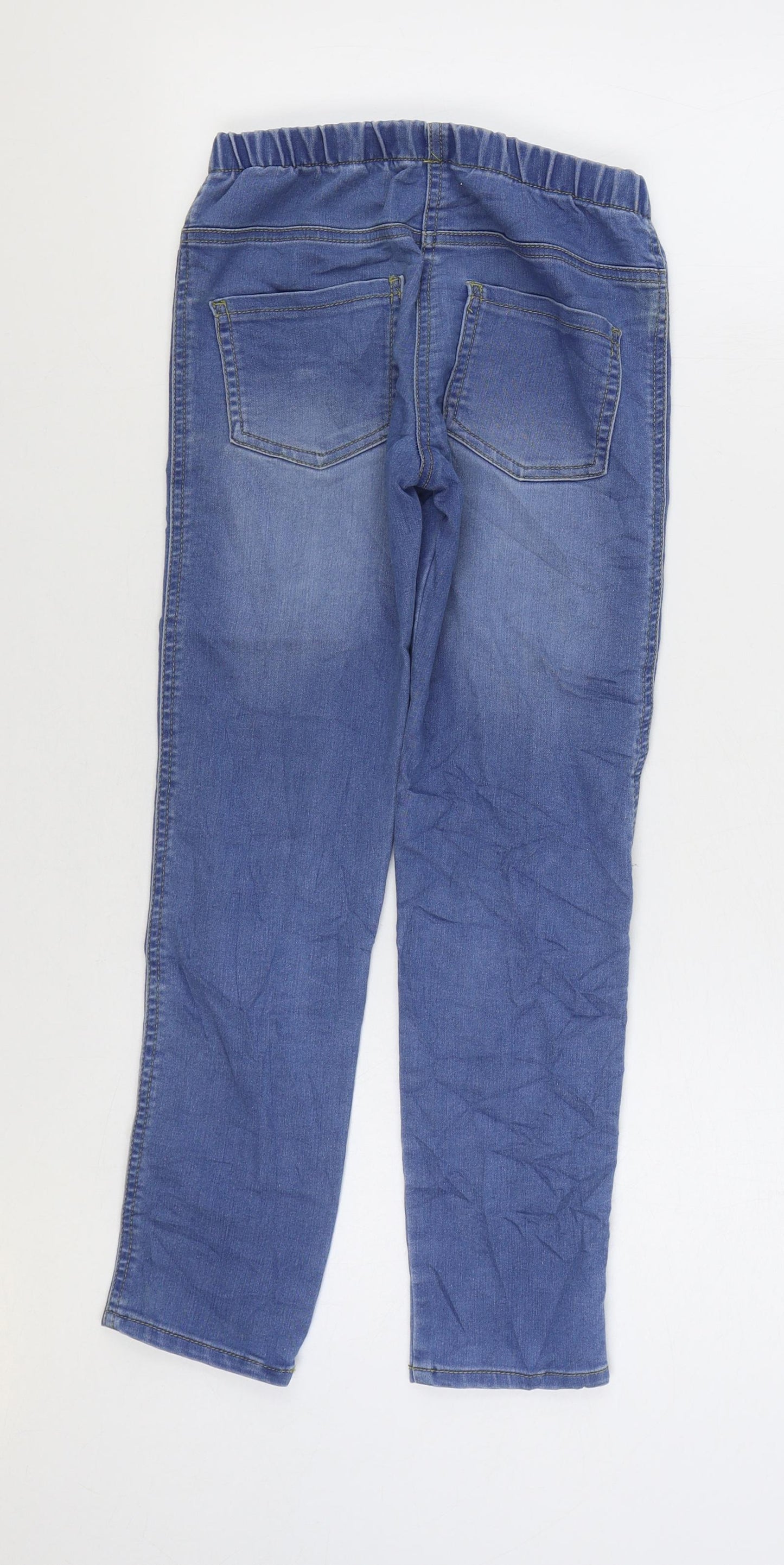 Nutmeg Girls Blue Cotton Jegging Jeans Size 8-9 Years Regular Pullover