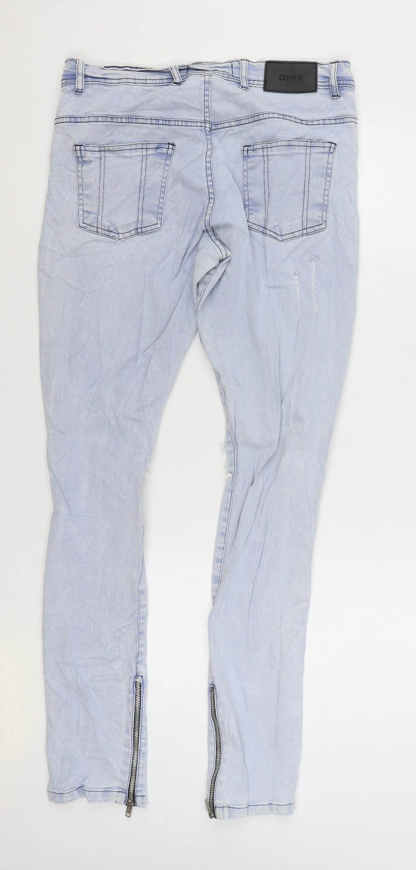 Other Mens Blue Cotton Skinny Jeans Size 30 in L33 in Regular Zip