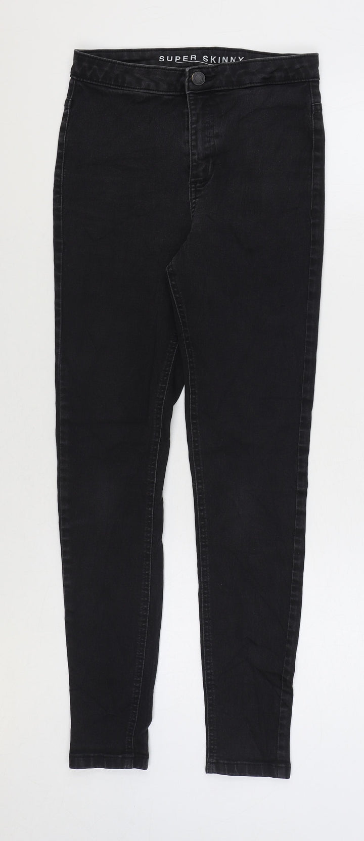 Marks and Spencer Womens Black Cotton Skinny Jeans Size 10 L27 in Regular Zip