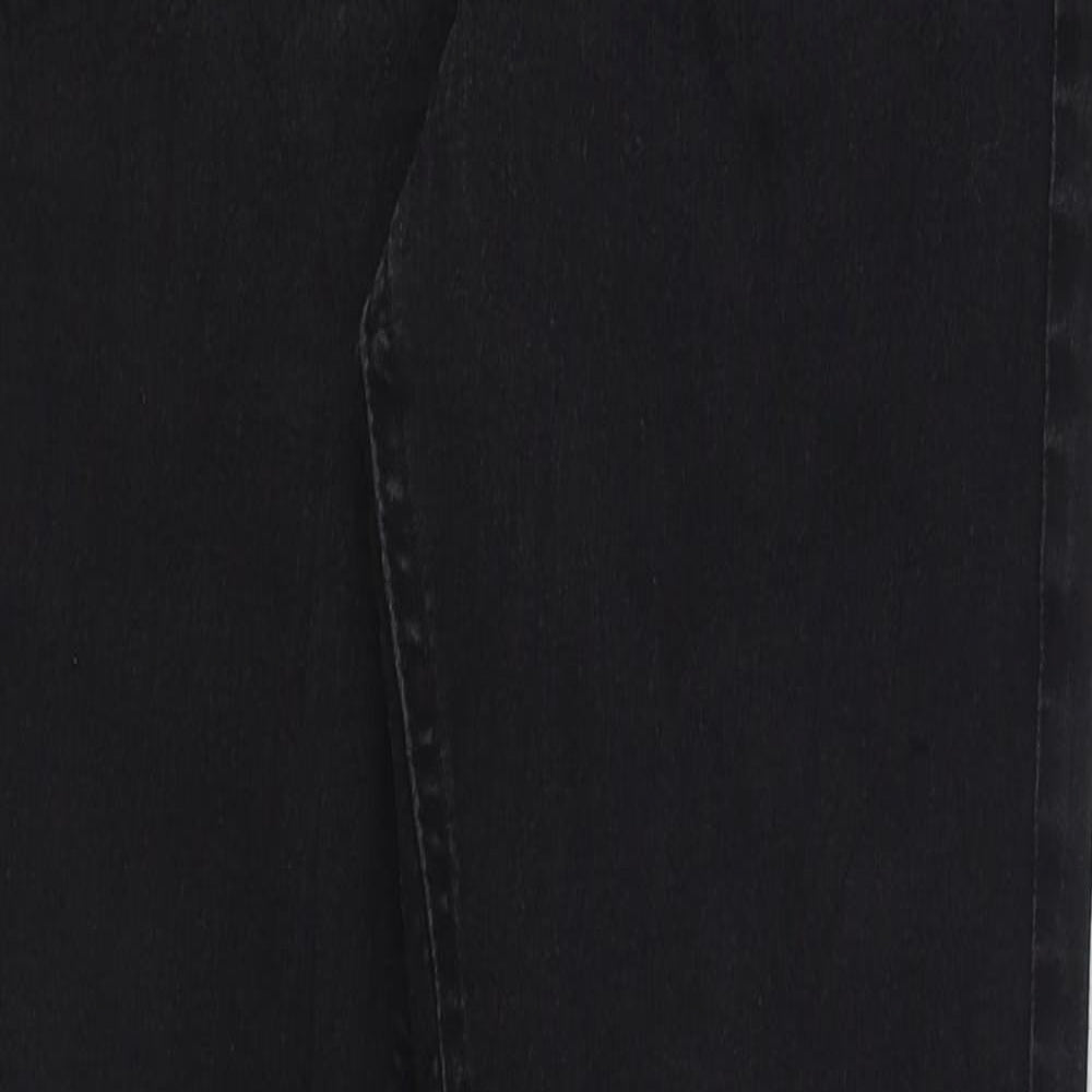Marks and Spencer Womens Black Cotton Skinny Jeans Size 10 L27 in Regular Zip