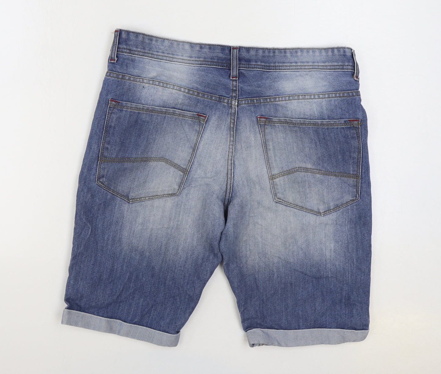 Denim & Co. Mens Blue Cotton Bermuda Shorts Size 34 in L11 in Regular Zip