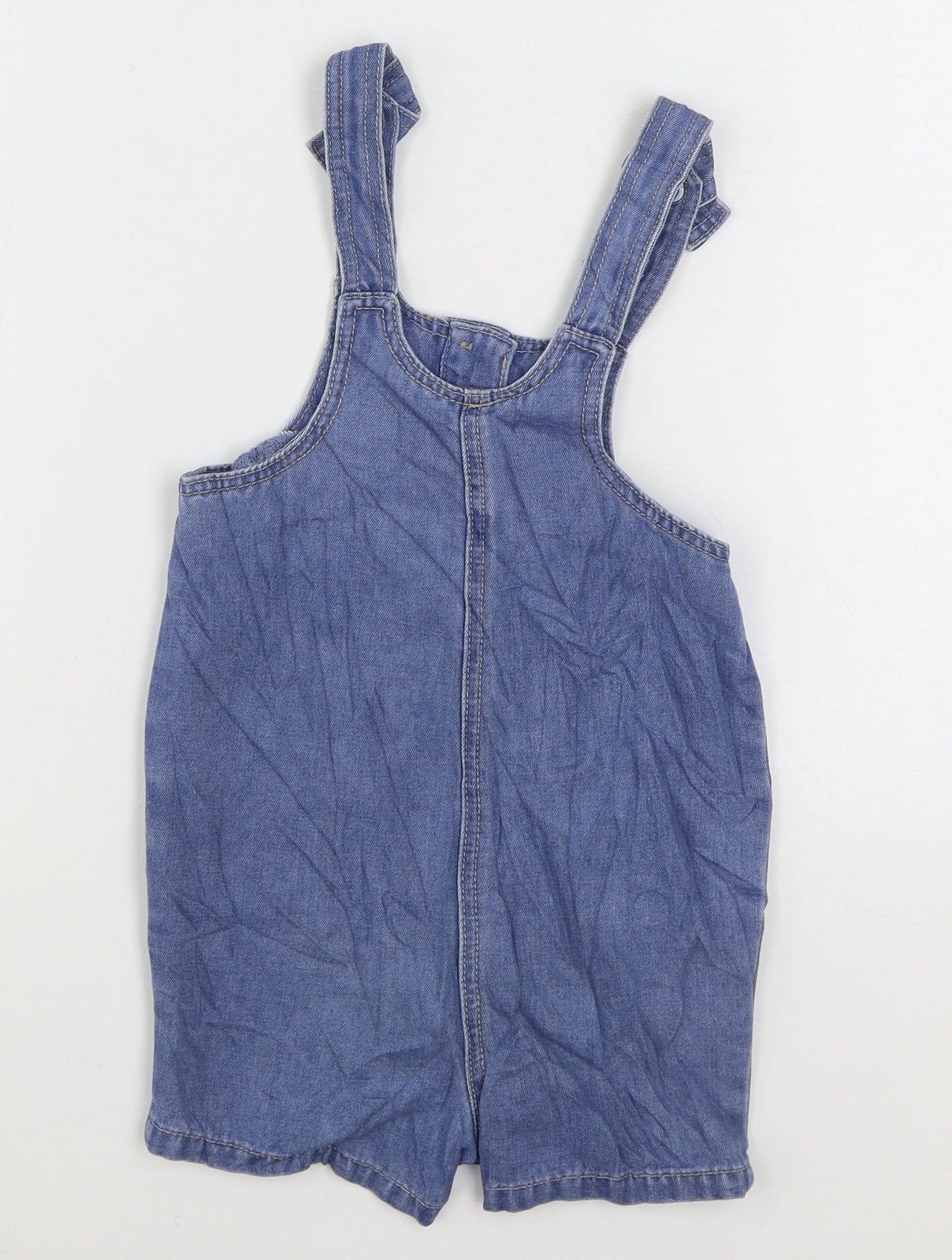 Nutmeg Girls Blue Cotton Romper One-Piece Size 5-6 Years Button