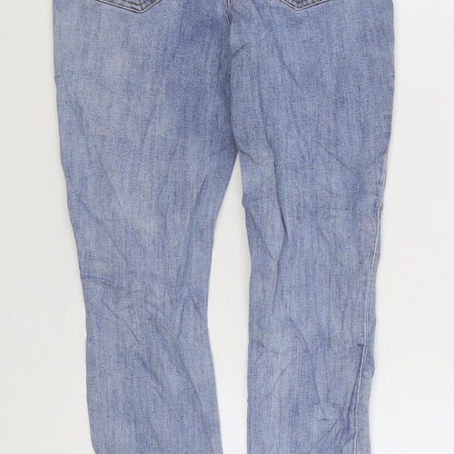 H&M Womens Blue Cotton Skinny Jeans Size 10 L29 in Regular Zip