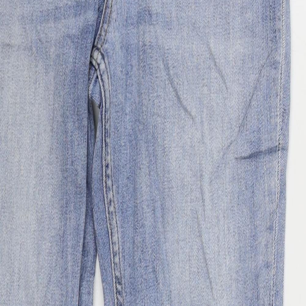 H&M Womens Blue Cotton Skinny Jeans Size 10 L29 in Regular Zip