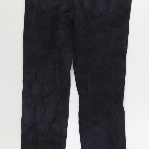 TU Womens Grey Cotton Trousers Size 30 in L32 in Regular Zip