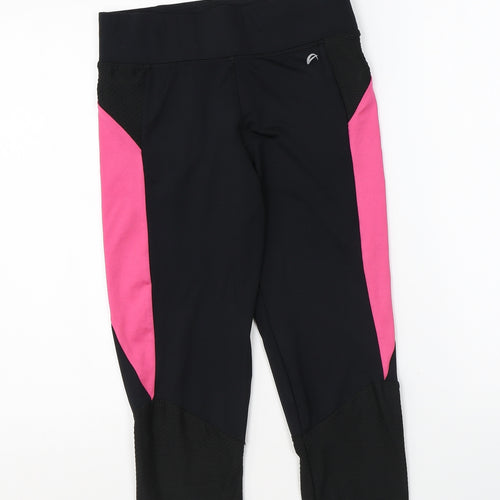 F&F Womens Black Polyester Compression Leggings Size 10 L19 in Regular Pullover