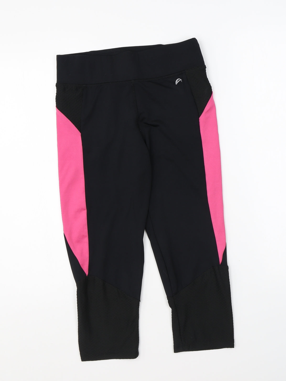 F&F Womens Black Polyester Compression Leggings Size 10 L19 in Regular Pullover