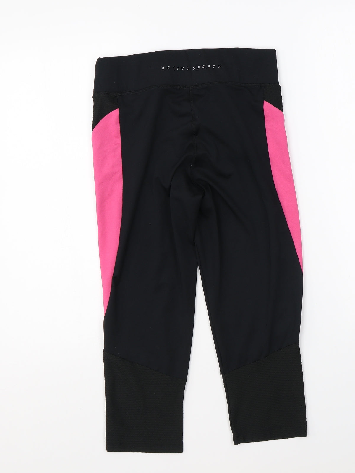 F&F Womens Black Polyester Compression Leggings Size 10 L19 in Regular Pullover