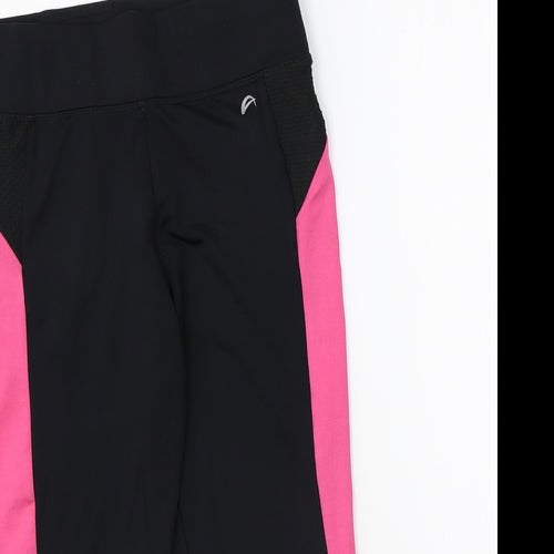F&F Womens Black Polyester Compression Leggings Size 10 L19 in Regular Pullover