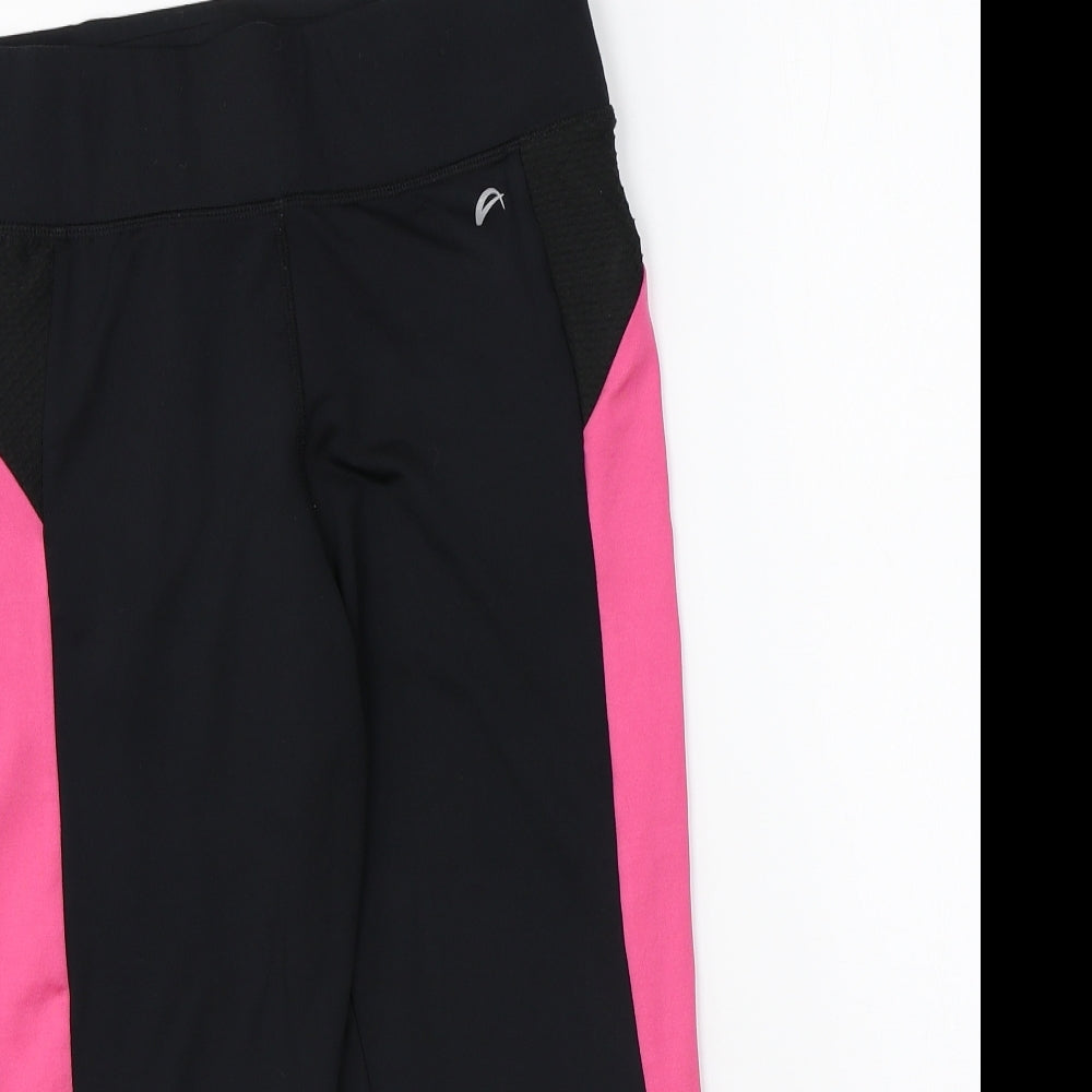 F&F Womens Black Polyester Compression Leggings Size 10 L19 in Regular Pullover