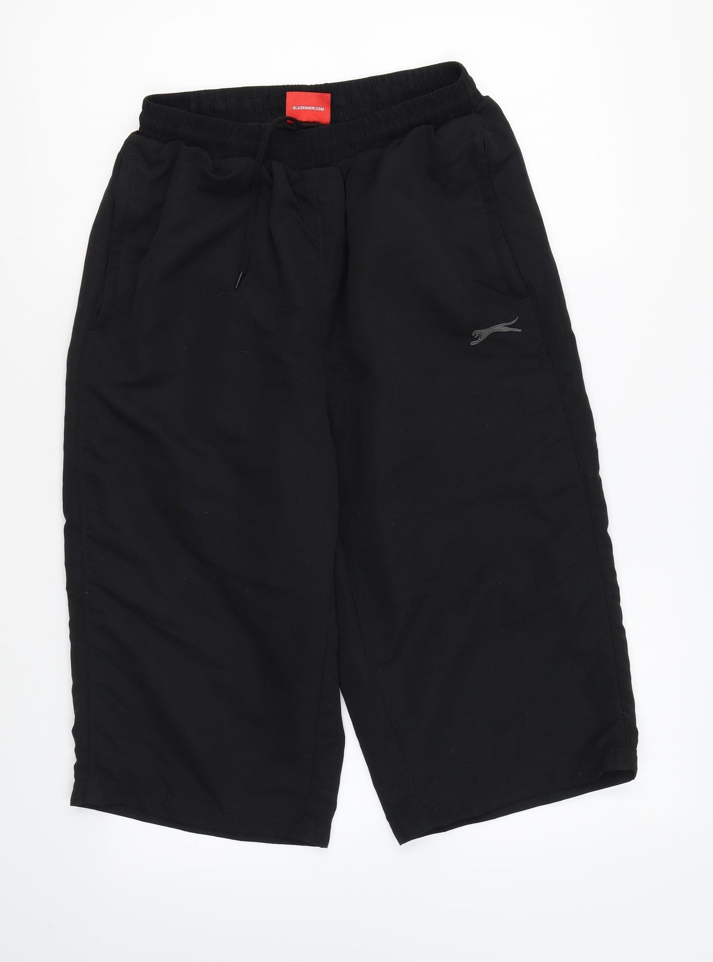 Slazenger Mens Black Polyester Sweat Shorts Size M L14 in Regular