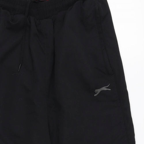 Slazenger Mens Black Polyester Sweat Shorts Size M L14 in Regular