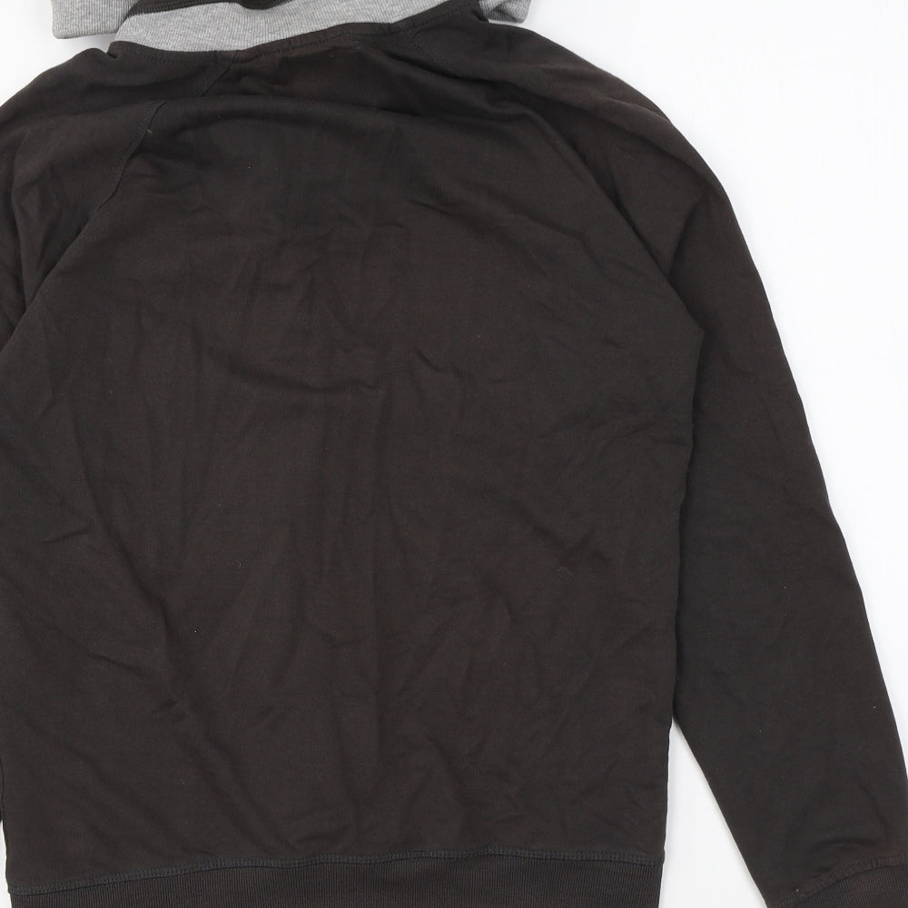 Clayton Mens Grey Cotton Full Zip Hoodie Size M
