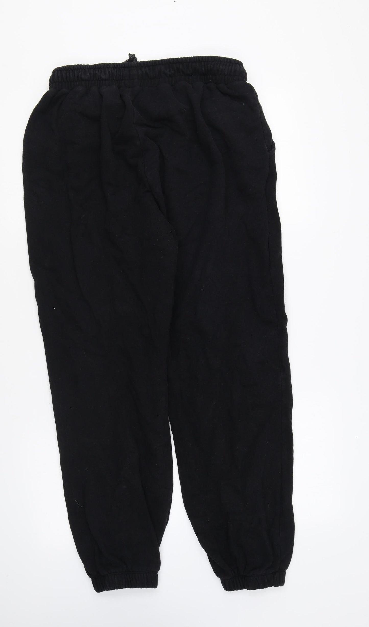 Tala Womens Black Cotton Jogger Trousers Size L L25 in Regular Drawstring